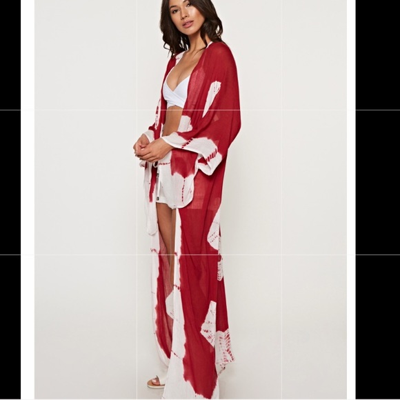 Tie Dye Maxi Kimono - Picture 6 of 8